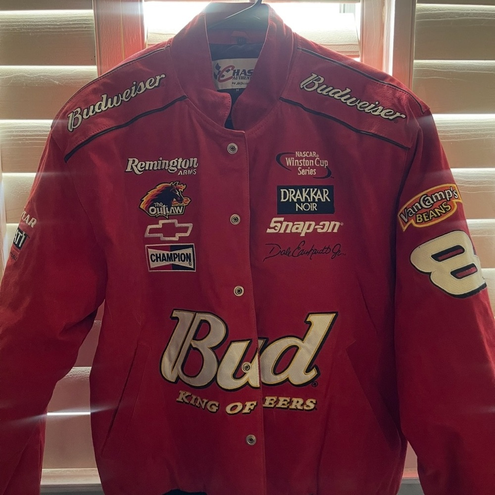 Budweiser Red Racing Jacket with Logos Mint condition